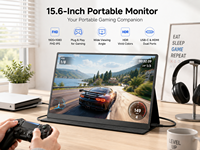 Monitor Portátil de 15.6 Pulgadas FHD 1080P con Pantalla IPS, USB-C y HDMI, Pantalla Externa para Juegos en Laptop
