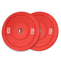 Équipement de fitness de gymnastique plaque de pare-chocs en caoutchouc solide ensembles de plaques de poids normal plaques d'haltères en polyuréthane pour l'entraînement en force