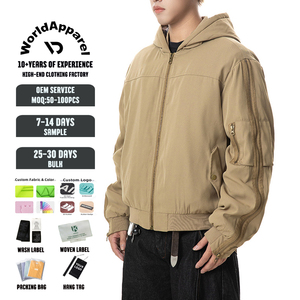 Sudadera con capucha <span class=keywords><strong>de</strong></span> alta calidad para hombre, estilo retro vaquero, informal, para invierno, con relleno <span class=keywords><strong>de</strong></span> algodón, personalizable, con cremallera - Product Image 1