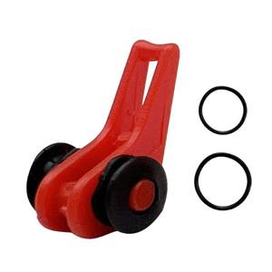 Soporte para señuelos de pesca, soporte de plástico para señuelos, rojo, desmontable, con anillos de silicona para accesorios de caña de pescar - Product Image 3