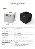 Prise de courant européenne à 3 prises avec adaptateur USB à 4 ports et 2 ports, certifiée CE ROHS, installation facile, chargeur mural de voyage