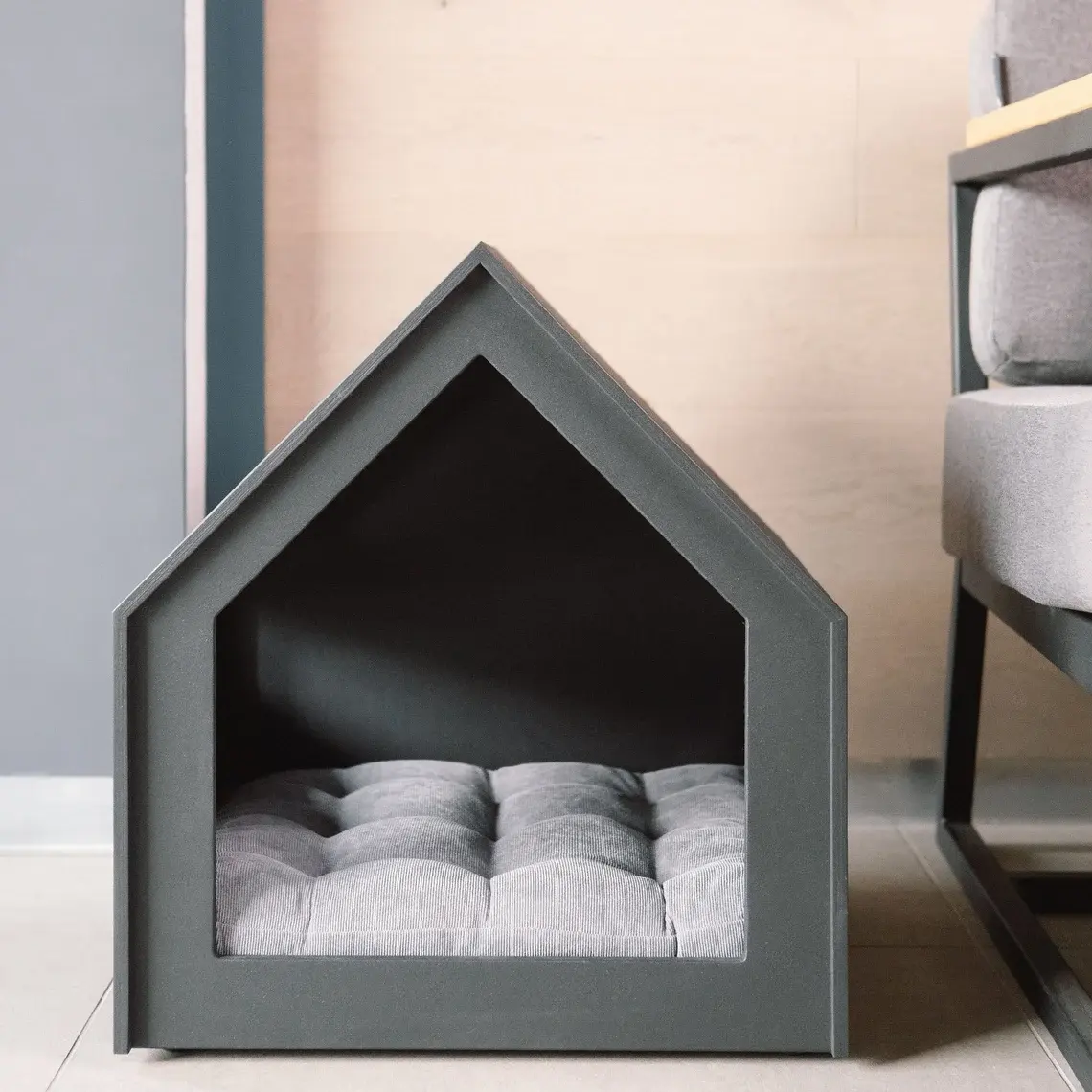 Modernes Hunde-und Katzen haus mit Acryl tür Hunde bett Katzen bett Indoor-Hundehütte Haustier möbel