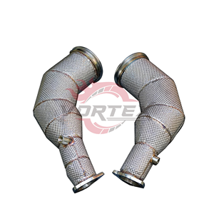 Collecteur d'échappement haute performance en acier inoxydable poli miroir Vortex pour Audi RS6 RS7 C8 4.0T V8 Biturbo 2020-2026 Racing - Product Image 1