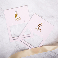 Tarjeta de papel ecológica Embalaje de exhibición de joyas Logotipo estampado dorado Tarjeta de pendiente