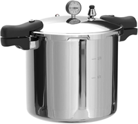 Cuisinière à pression en alliage d'aluminium de grande capacité, écologique, anti-explosion, de qualité commerciale pour hôtels et restaurants, avec manomètre