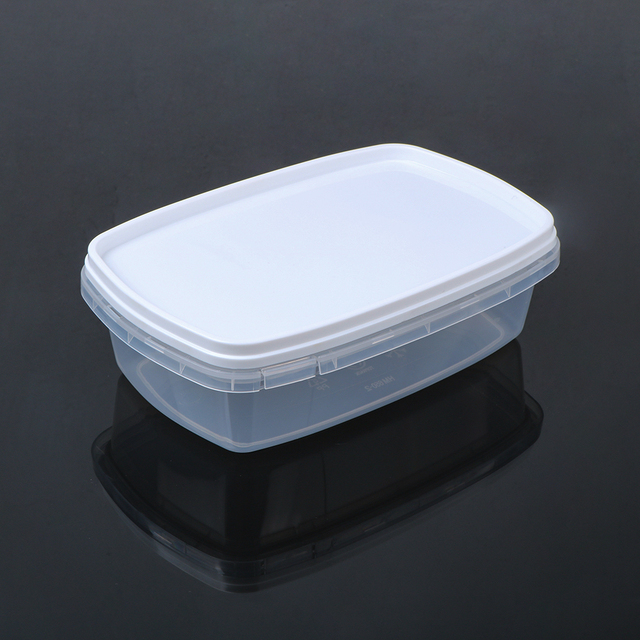 Disposable 650ml Plastic PP Lunch Box with Lid Microwave Safe for Frozen Food Packaging for Storage and Carry
