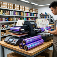 Feuille holographique réactive au toner, feuille PET lavable pour imprimante laser, machine de laminage textile, épaisseur 12-25 microns, NOMANT