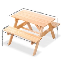 Table de pique-nique de jardin, ensemble de Table à manger en bois d'extérieur