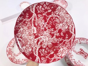 Nuevo producto Estilo europeo 41PCs Red Deluxe Bone China Dinner Set - Product Image 3