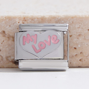 Italian Modular Bracelet Stainless Steel Square Charm Links With Star Moon Eye Hand Design For Unisex Gift - Product Image 3