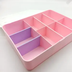 Caja de plástico PP, caja de almacenamiento con múltiples compartimentos