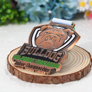 Precio de fábrica Die Casting Award Medallas Diseño personalizado Animal Bull Dog Pattern 3D Medalla Esmalte Logo Cobre Aleación de zinc Medalla de metal - Product Image 2