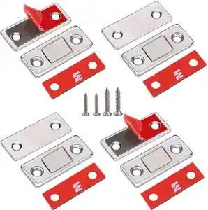 Heavy duty Magnetic Door Catch Steel Thin Magnet Latches Strong Cabinet Magnets Hardware for Sliding Doors