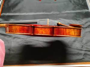 Violon artisanal anti-grain antique 1/32-4/4, fabriqué par un maître luthier, avec de superbes grains clairs et un manche à belle veine, violon de qualité supérieure - Product Image 6
