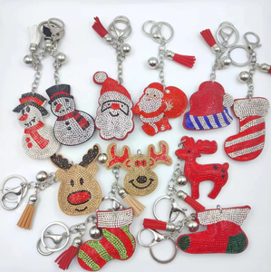 Porte-clés en résine figurine animal mignon de Noël 5x5cm, décorations écologiques, vente en gros, ensembles cadeaux promotionnels, pour voiture et sac - Product Image 5