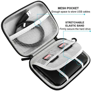 Low Price Custom I Phon E Eva Hard Shell Electronics Cable Travel Case Waterproof Hard Eva Carry Storage Case