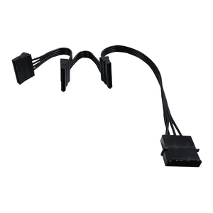 Grand câble d'extension d'alimentation Y-splitter 4 broches vers 1 à 3 SATA 15 broches, convertisseur d'alimentation SATA pour PC, <span class=keywords><strong>HDD</strong></span>, SSD, lecteur optique DVD - Product Image 1