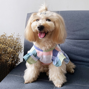 Custom-made colorful plaid pet <b>clothes</b>, dog dresses, bow-tie plaid sundresses, and <b>cat</b> costumes. - Product Image 2