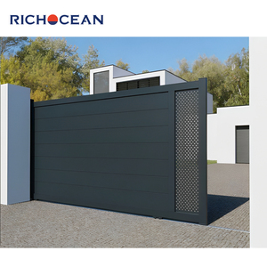 Nuevo sistema de seguridad de jardín de diseño de moda, puertas correderas de entrada de Color negro, puerta de aluminio de fácil mantenimiento personalizada - Product Image 2