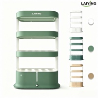 Tour de culture hydroponique verticale d'intérieur sans sol pour herbes et légumes verts, kit de culture avec lumière LED à spectre complet pour usage domestique