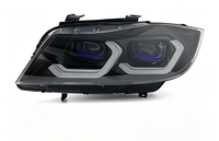 Pour BMW Série 3 E90 : Kit de modification de phares bicolores 12V, nouveau projecteur LED 6000K avec DRL à défilement pour modèles 05-12