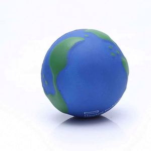 Balle anti-stress en mousse PU en forme de globe terrestre personnalisée, design solide, jouet anti-anxiété, logo imprimé, cadeau promotionnel en gros - Product Image 3
