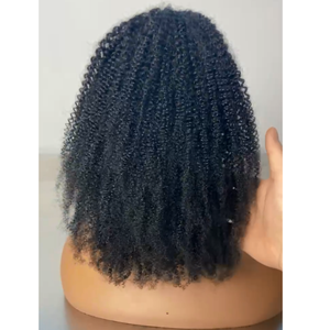 Extensions de cheveux humains afro bouclés crépus, queues de cheval à cordon, fournisseurs de cheveux humains en gros - Product Image 4