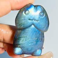 Vente en gros petit gode en pierre de cristal de labradorite naturelle en quartz sculpté avec œil de flash bleu autres cadeaux d'artisanat en cristal à vendre