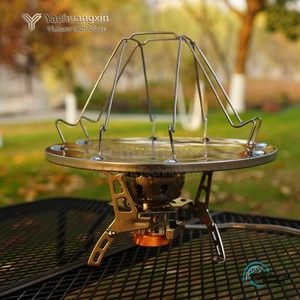 Stainless Steel <b>Camping</b> Grill Stand Accessory with Perforated Base and Foldable Legs - Product Image 4