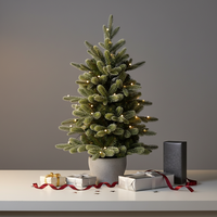 Großhandel Neuer Realistischer 3FT Tisch-Kunstweihnachtsbaum Vorbeleuchteter Grüner Mini-Weihnachtsbaum 60-90cm für Büro- und Heimdekoration