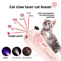 Pointeur laser multifonctionnel écologique rechargeable par USB, porte-clés, jouet pour chat, pointeur laser pour animaux de compagnie