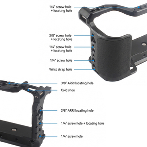 Carcasa para <span class=keywords><strong>Sony</strong></span> <span class=keywords><strong>ZV</strong></span>-E10 Mark II |   Protector para Plataforma de Grabación de Video con Múltiples Orificios de Tornillo de <span class=keywords><strong>1</strong></span>/4" y 3/8" para Micrófono, Luz LED y Trípode - Product Image 4