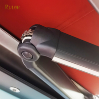 Canopée de porte automatique rétractable en aluminium, personnalisé, auvent de cassette, rétractable, pour l'extérieur