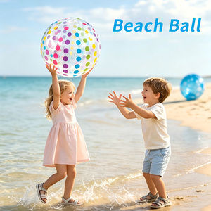Pelota de <span class=keywords><strong>Playa</strong></span> Inflable con Diseño de Puntos o Rayas Arcoíris, Ideal para Fiestas de Verano en la Piscina - Product Image 5