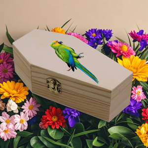Urnes de crémation en bois pour animaux de compagnie avec photo et figurines imprimées de style moderne pour souvenir de chien et de chat - Product Image 6