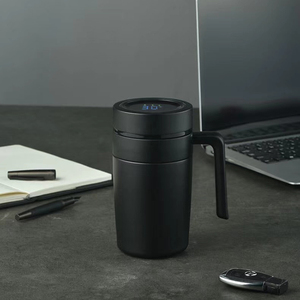 2024 Smart LED Temperature Display Frosted Coffee Mug 316 Stainless Steel <strong>Vacuum</strong> <strong>Flask</strong> Office Water Cup <strong>With</strong> Handle Tea <strong>Strainer</strong> - Product Image 1