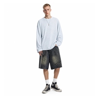 T-shirt à manches longues pour homme QUICKSHOW Streetwear, rayé, style Old Money, col rond, 220 GSM, mode automne