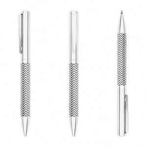 Stylo bille personnalisé en métal de haute qualité, aluminium noir, logo imprimé, recharge, vente en gros, cadeau d'affaires - Product Image 3