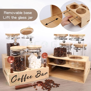 Soporte de botella de bambú Secado por goteo y estante de almacenamiento Organizador Encimera Ahorro de espacio de madera Sostenible Respetuoso con el medio ambiente - Product Image 3