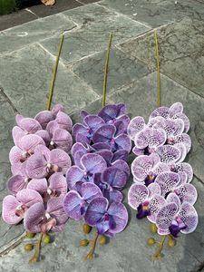 Orquídeas Artificiales de Color Nude, Hechas a Mano, con Tacto Real, Orquídeas Blancas y Azules Phalaenopsis para el Día de San Valentín, Venta al Por Mayor - Product Image 2