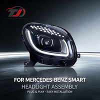 Kit de phares LED pour Mercedes Benz Smart W453 2015-2019, accessoires bleus à commande tactile, installation facile (Plug and Play)