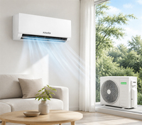 AC Split DC Inverter R32 Refrigerant 9000BTU Baru untuk Rumah Tangga Berukuran Kecil, Tipe Dinding, Colokan EU