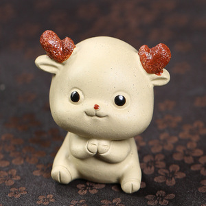 Zisha <b>Tea</b> Pet Deer Ornament Clay Small <b>Tea</b> Table Decor Kung Fu <b>Tea</b> <b>Set</b> Lead Free Afternoon <b>Tea</b> Accessory - Product Image 3