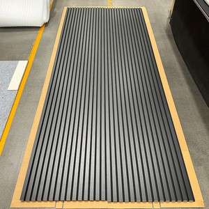 Hotselling akoestische lamellenpanelen van hout, moderne binnenhuisgeluidsisolatie wanddecoratie, akoestische wandpanelen - Product Image 1