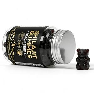 Gummies de Shilajit Noir à Marque Blanche OEM – Pur Boost d'Énergie de l'Himalaya, Antioxydant, Beauté et Vitalité pour Adultes – 60 Comprimés - Product Image 1