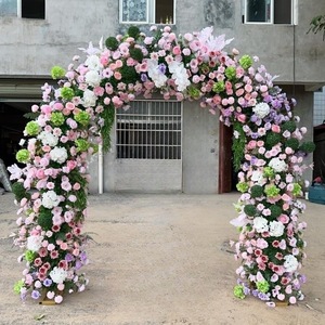 Arco de Flores de Lujo Blanco para Boda, Arco de Rosas de Seda, Arreglo Floral, Decoración de Boda - Product Image 5