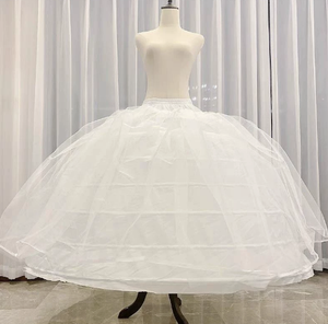 <span class=keywords><strong>Tulle</strong></span> <span class=keywords><strong>blanc</strong></span> 7 cerceaux 2 couches jupons pour robe de mariée grande taille robe de bal moelleux sous-jupe Crinoline <span class=keywords><strong>jupon</strong></span> cerceau jupe - Product Image 1