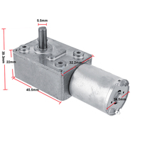 Couple élevé Miniature Dc 6v 12v 24v 10 20 30 tr/min Turbine en métal autobloquant réversible moteur réducteur à vis sans fin avec encodeur