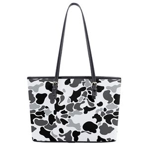 Borsa <span class=keywords><strong>Tote</strong></span> da Donna in <span class=keywords><strong>Pelle</strong></span> PU con Logo Personalizzato, Design Camouflage Blu, Borsa a Mano Moda Effetto Nuvola - Product Image 5