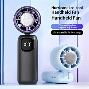 2026 High-Speed Turbo Handheld <b>Fan</b>, Ice Compress Cooling, 100-Gear Adjustment, Rechargeable Portable <b>Mini</b> <b>Fan</b> for Outdoor - Product Image 3